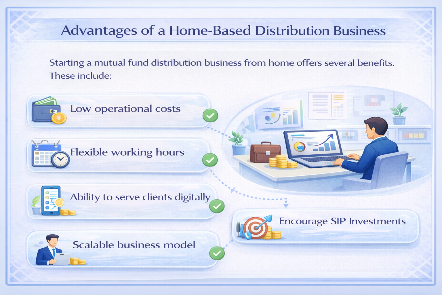 Advantages of a Home-Based Distribution Business Infographic